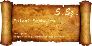 Spiegl Szabolcs névjegykártya