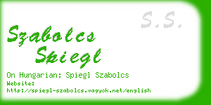 szabolcs spiegl business card